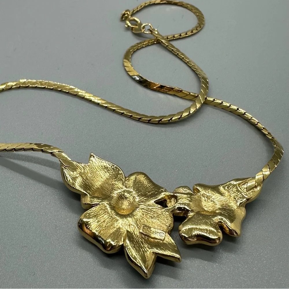 Trifari Vintage Dogwood Necklace -Crown Trifari